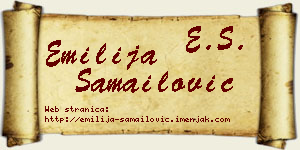 Emilija Samailović vizit kartica